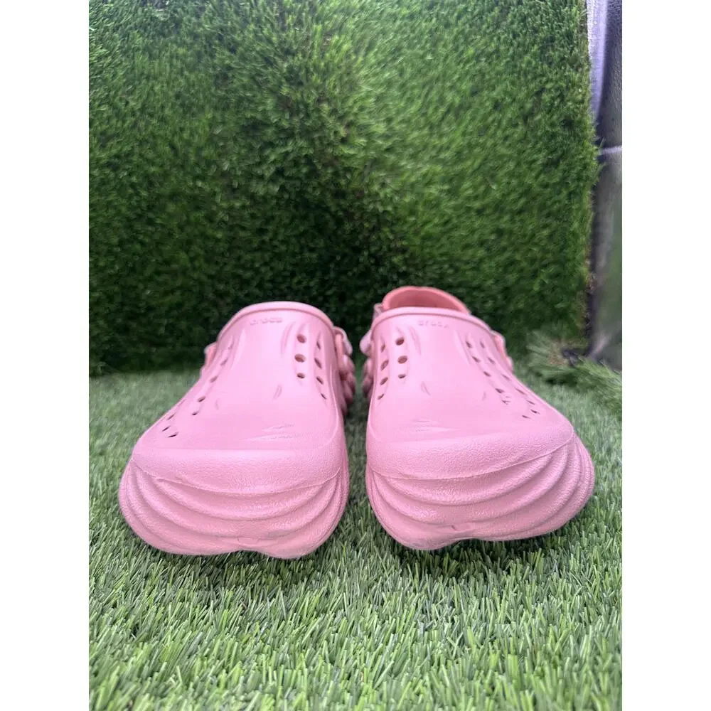 Crocs Echo 207937-6TY Clog Shoes Unisex M8/W10 Pink Rubber Slingback Slip-On